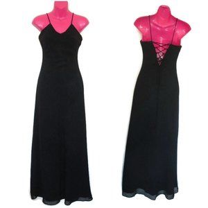 1990s vintage prom dress size extra small 2 corset black beaded slip